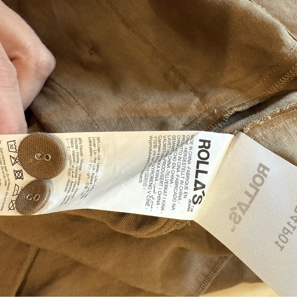 ROLLA'S linen blend Brown Wide-Leg Pants - Picture 11 of 14